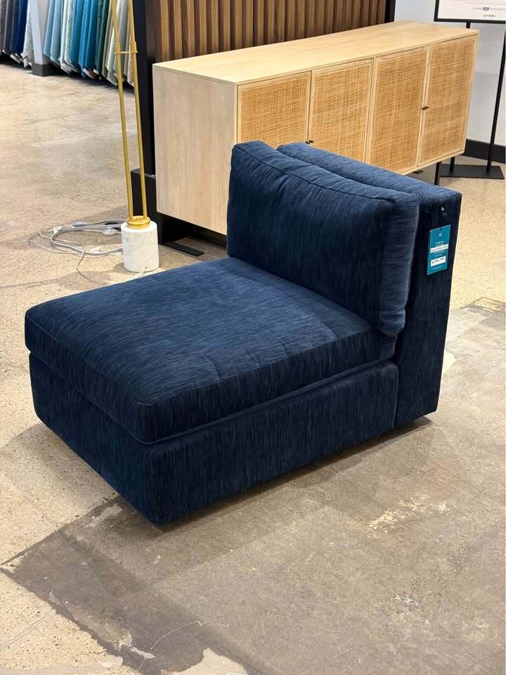 Joybird Daya Armless Chair (Bentley Indigo)