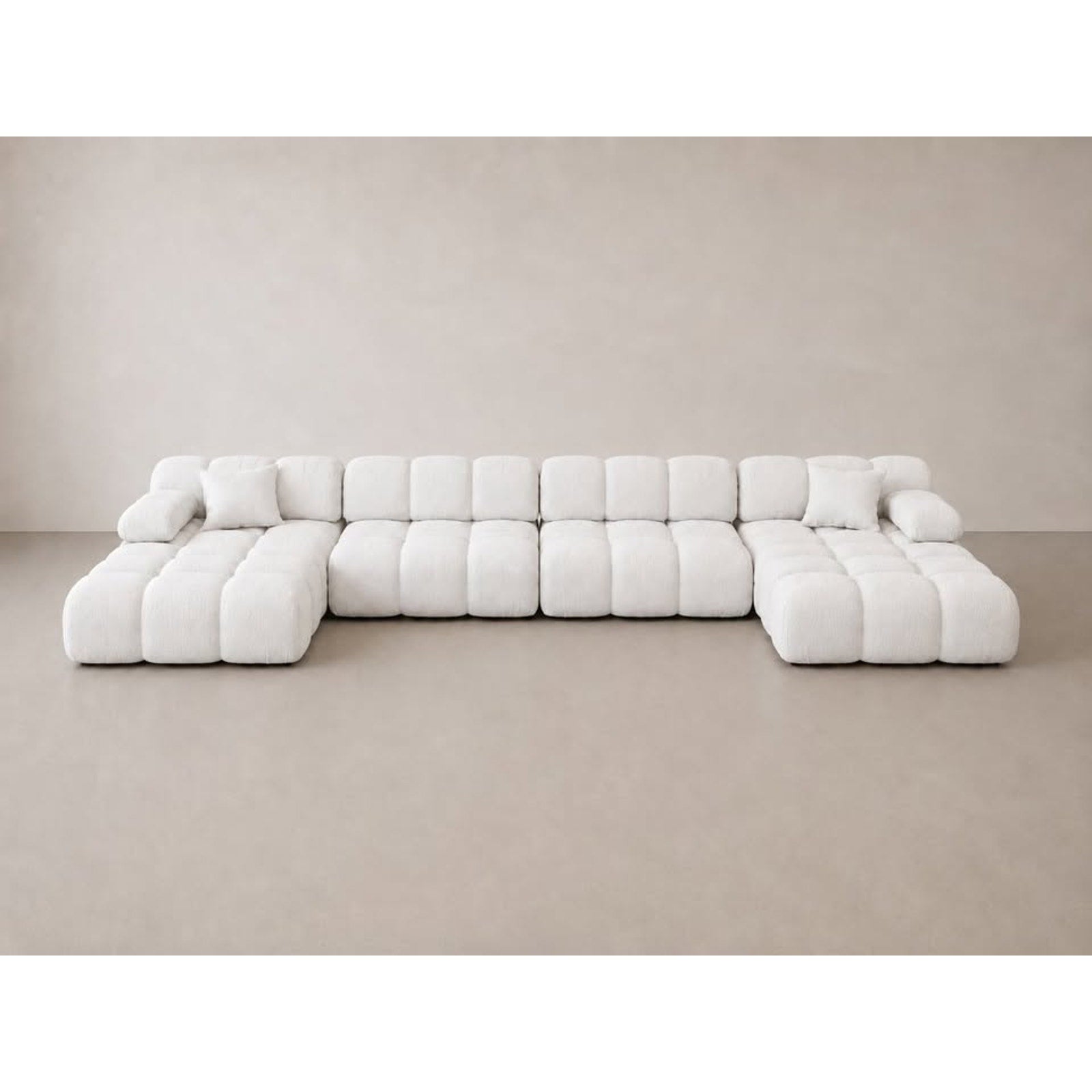 Rove Lab Marshbello Sectional, Chatou Bouclé Pearl
