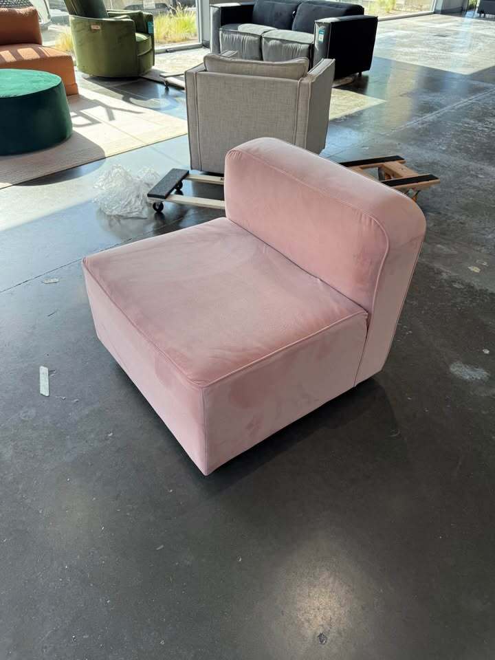 Joybird Logan Armless Chair (Royale Blush)