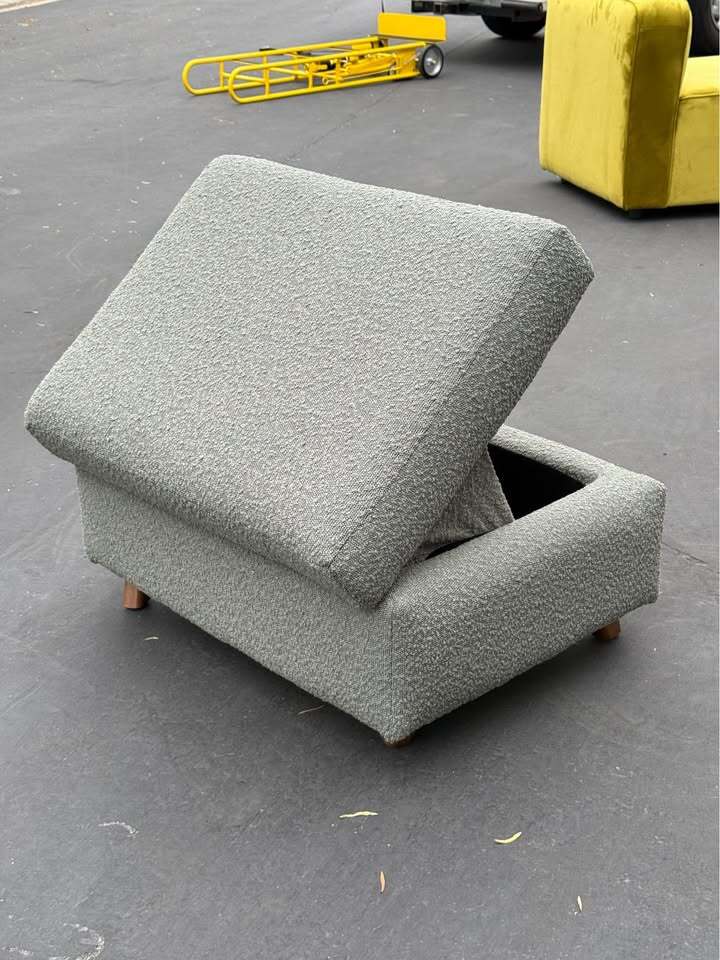 Joybird Hopson Storage Ottoman (Bubbly Cucumber)