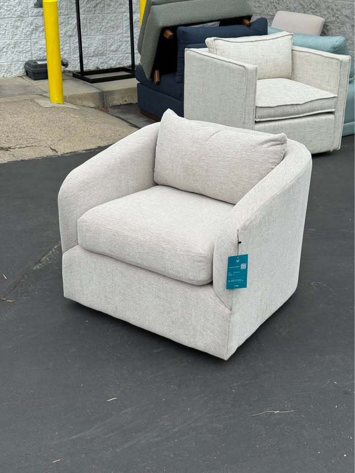 Joybird Amelia Swivel Chair (Merit Dove)