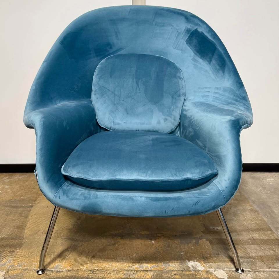 Rove Concepts Womb Chair and Ottoman (Plush Velvet Solstice)