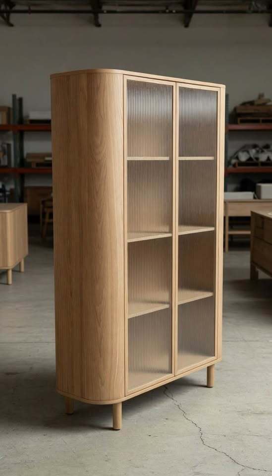Sundays Showcase Cabinet (White Oak)