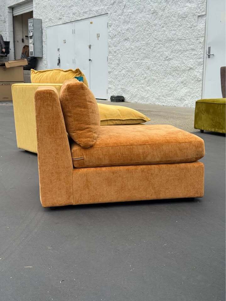 Joybird Daya Armless Chair (Crave Ginger Tea)