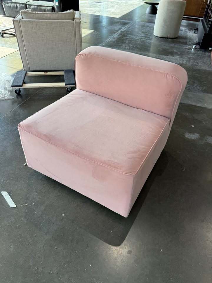 Joybird Logan Armless Chair (Royale Blush)