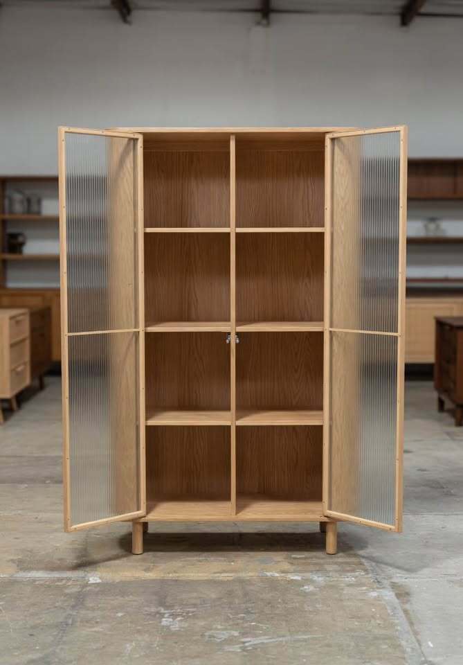 Sundays Showcase Cabinet (White Oak)