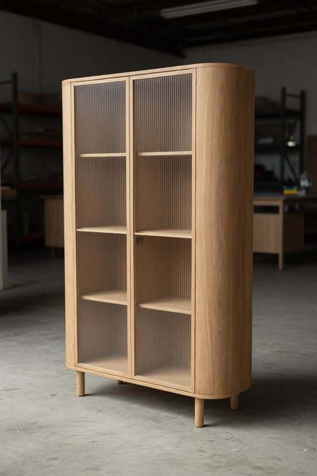 Sundays Showcase Cabinet (White Oak)