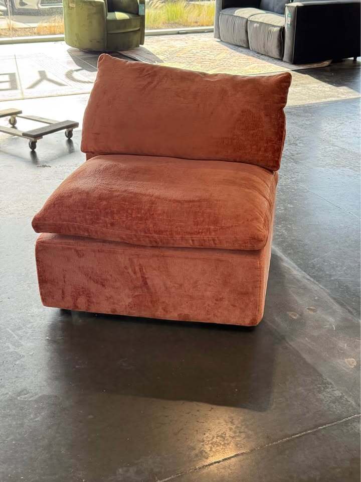 Joybird Bryant Petite Armless Chair (Terra Rose)