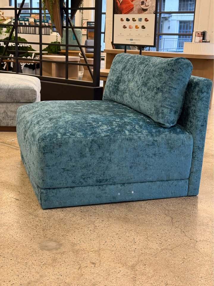 Joybird Maurice Armless Chair (Prime Peacock)