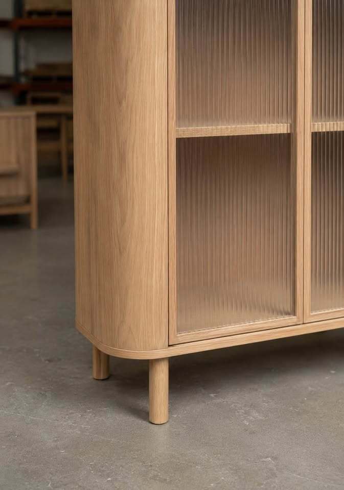 Sundays Showcase Cabinet (White Oak)
