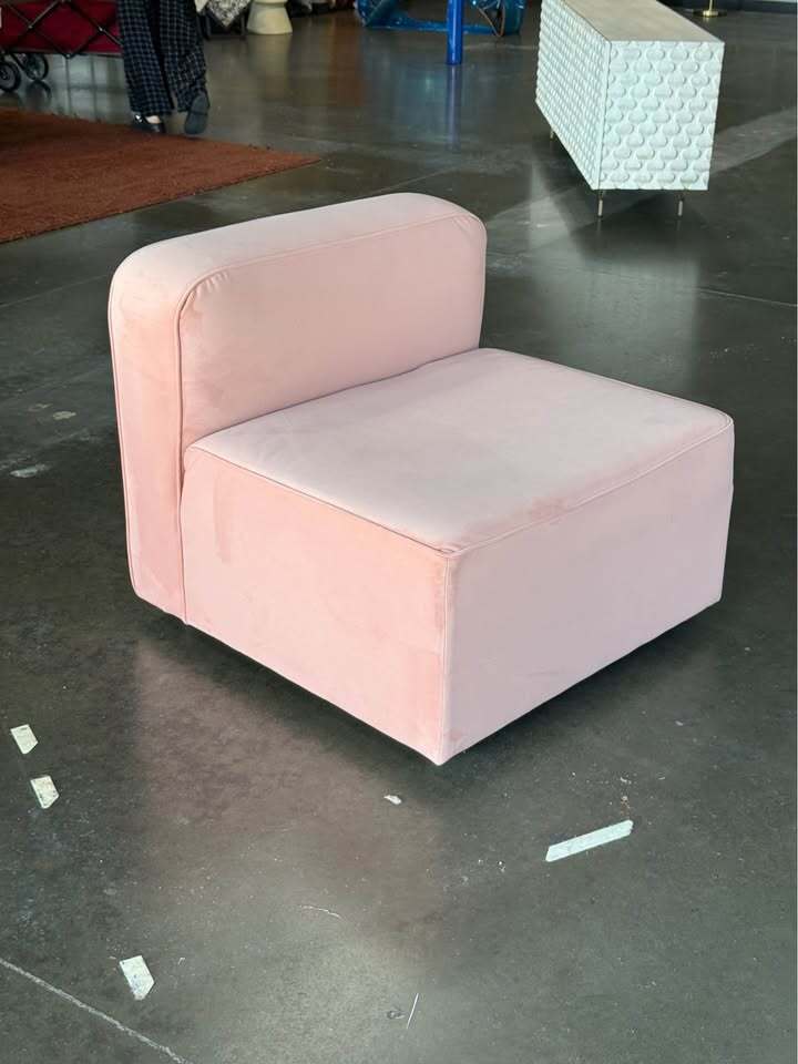 Joybird Logan Armless Chair (Royale Blush)