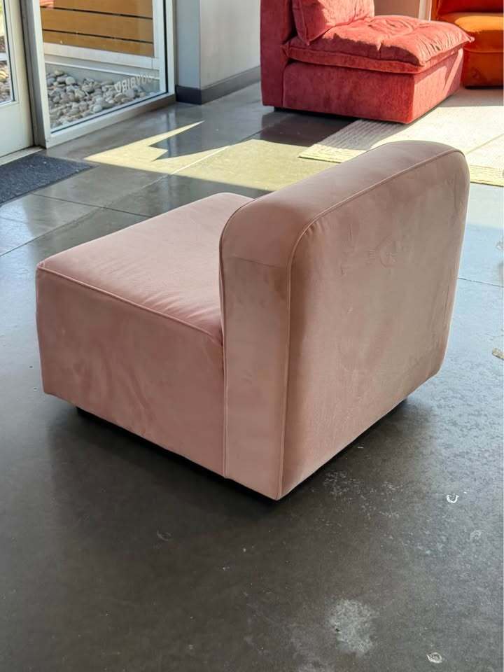 Joybird Logan Armless Chair (Royale Blush)