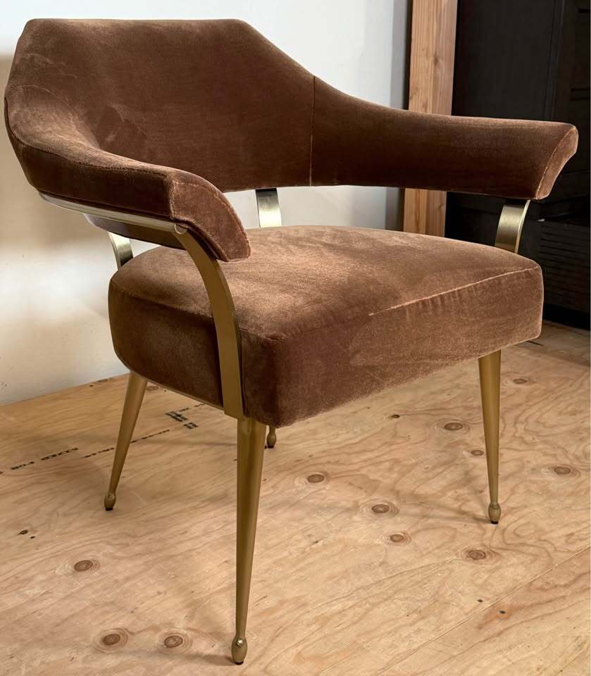 Caracole Louisette Living Room Accent Chair (Set of 2, Galway Burl)