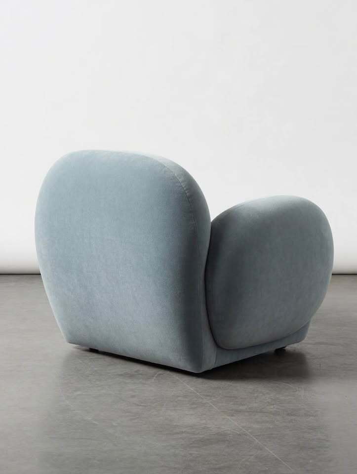 Moe's Home Collection Hazel Light Blue Lounge Chair