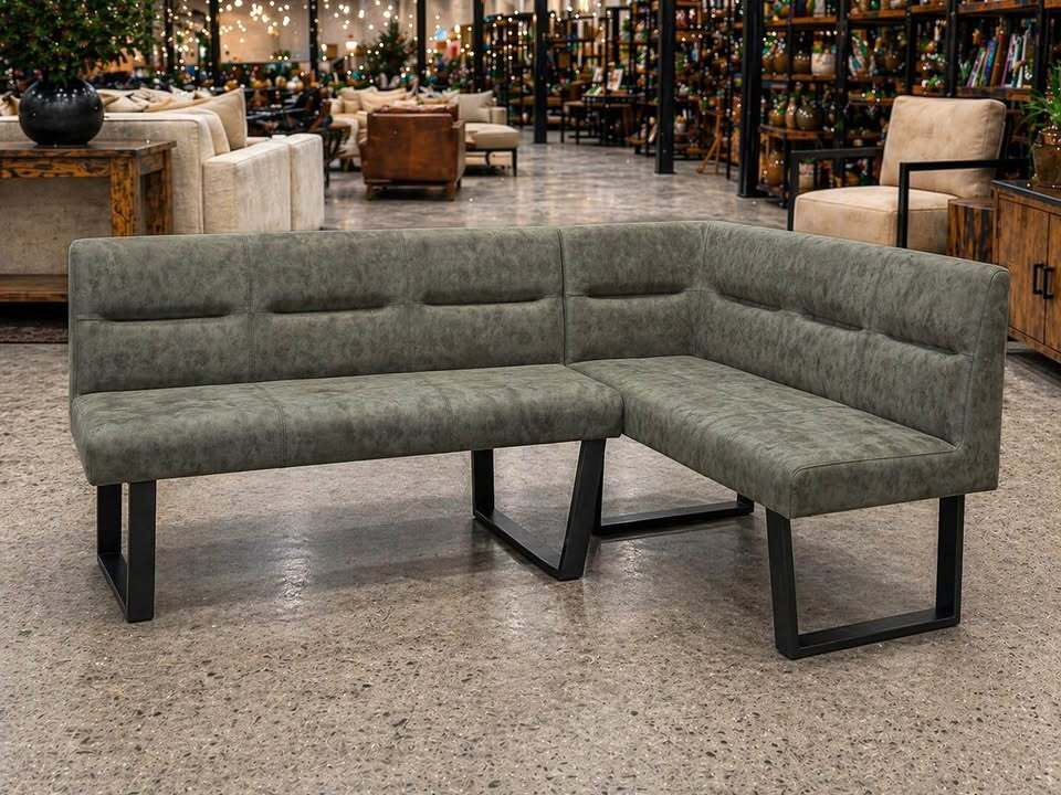 Moe's Home Collection Hanlon Corner Bench in Dark Grey