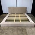 Saatva Crete Bed (Cal King, Taupe Vintage Velvet)