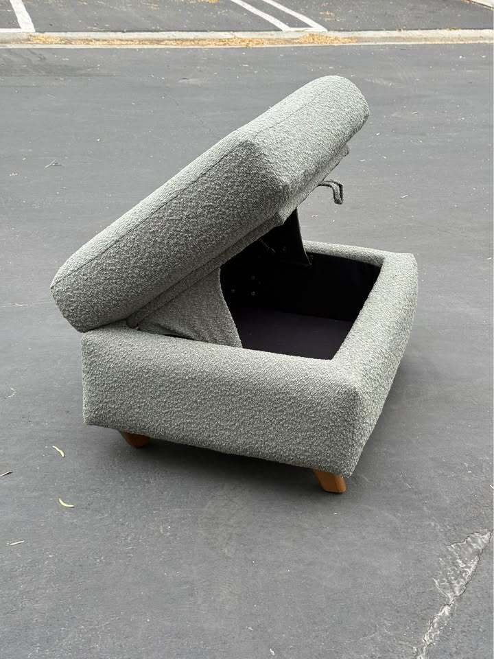 Joybird Hopson Storage Ottoman (Bubbly Cucumber)