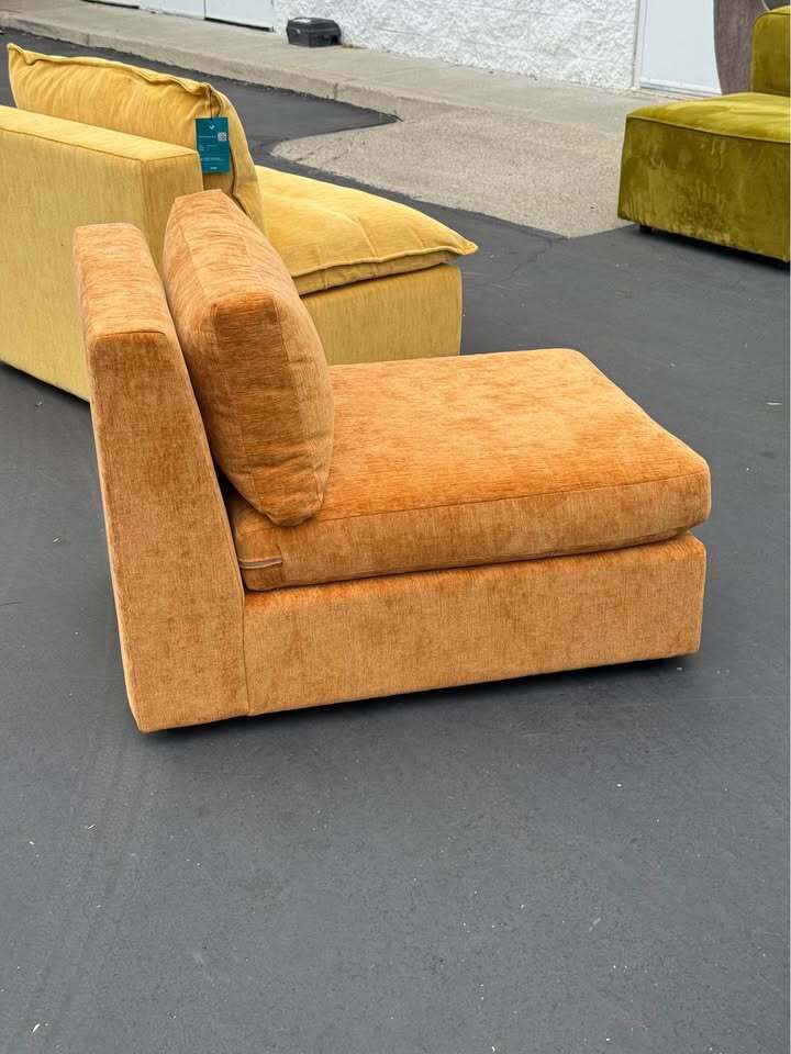 Joybird Daya Armless Chair (Crave Ginger Tea)