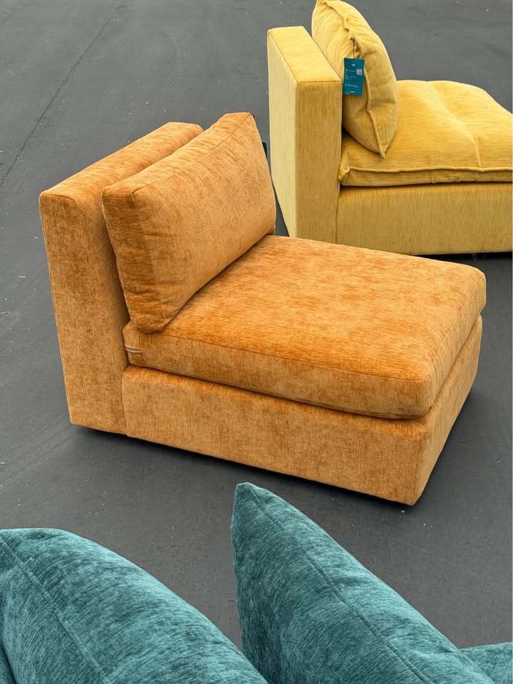 Joybird Daya Armless Chair (Crave Ginger Tea)