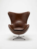Moe's St. Anne Swivel Club Chair (Brown Leather)