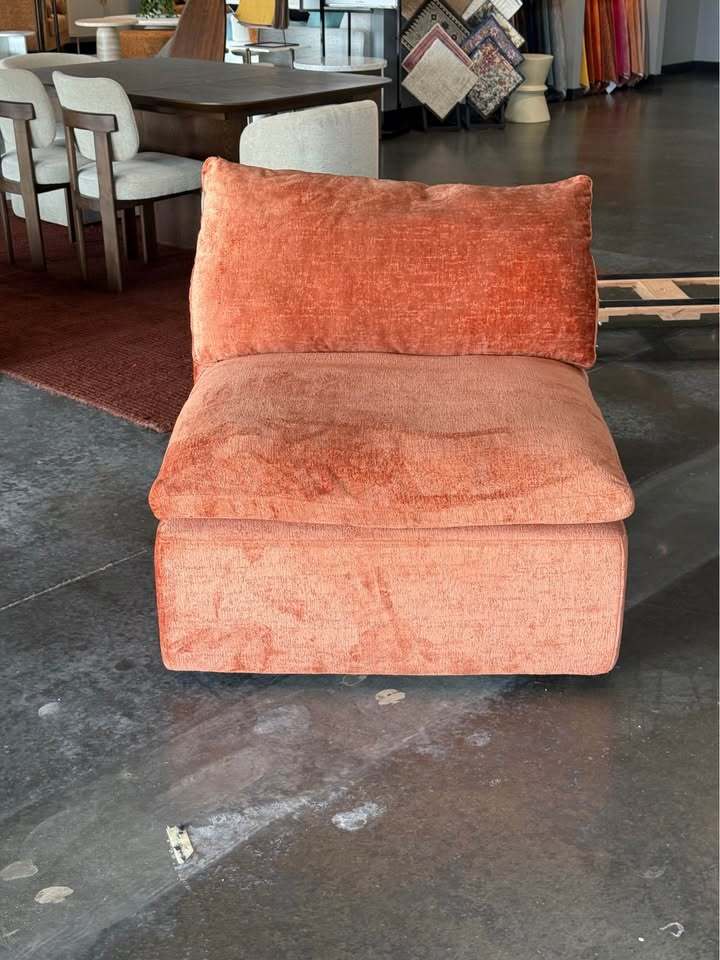 Joybird Bryant Petite Armless Chair (Terra Rose)