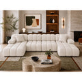 Rove Lab Marshbello Sectional, Chatou Bouclé Pearl