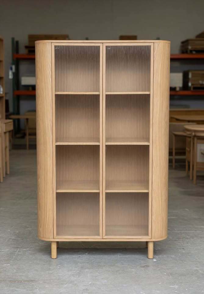 Sundays Showcase Cabinet (White Oak)