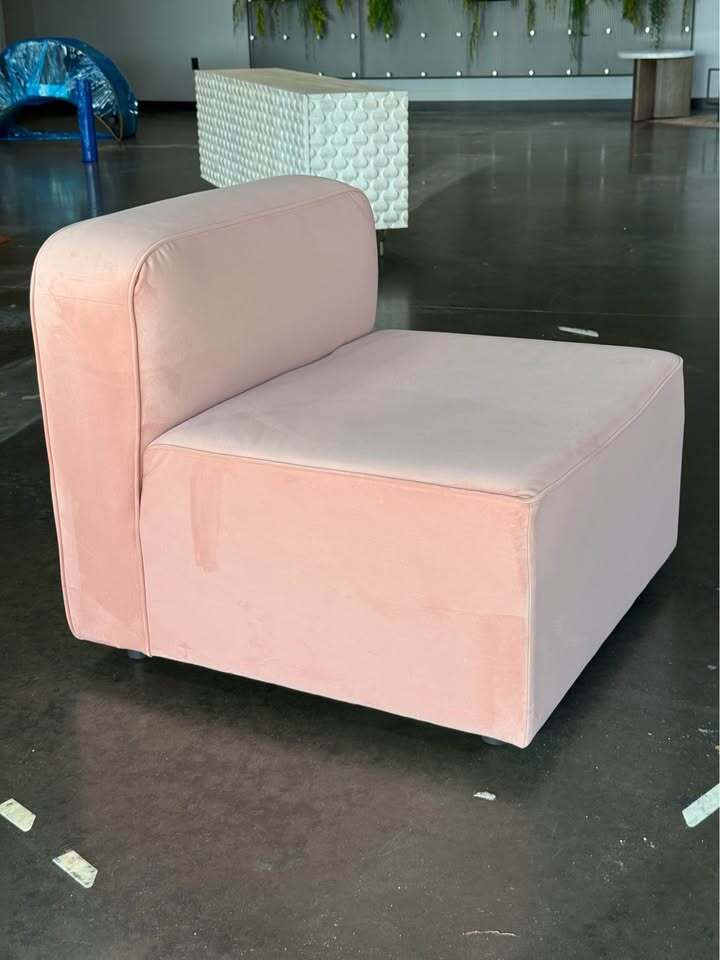 Joybird Logan Armless Chair (Royale Blush)