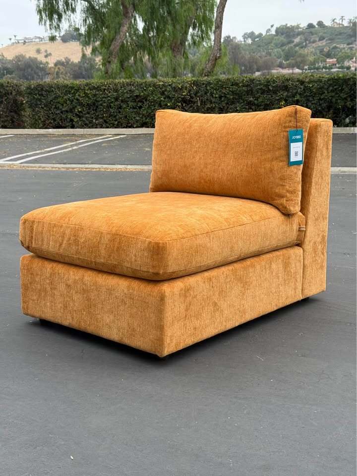 Joybird Daya Armless Chair (Crave Ginger Tea)