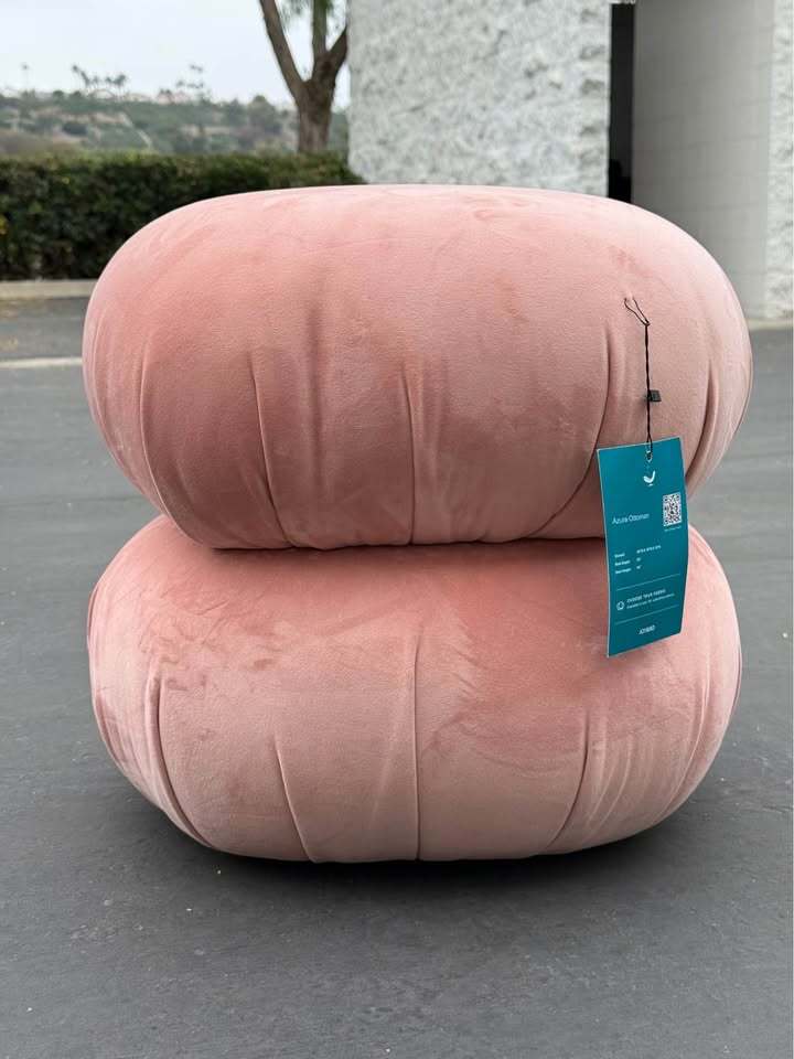 Joybird Azura Ottoman (Royale Blush)