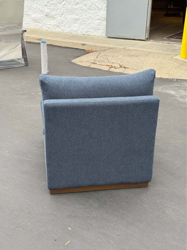 Joybird Holt Petite Armless Chair (Faithful Indigo)