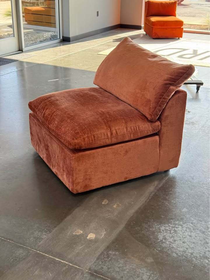 Joybird Bryant Petite Armless Chair (Terra Rose)