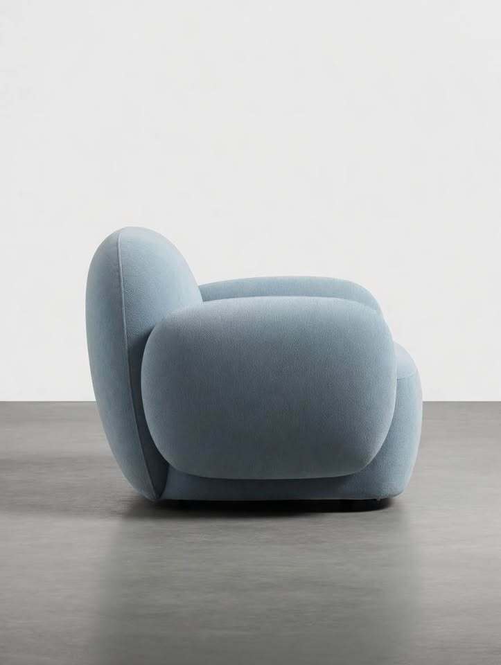Moe's Home Collection Hazel Light Blue Lounge Chair