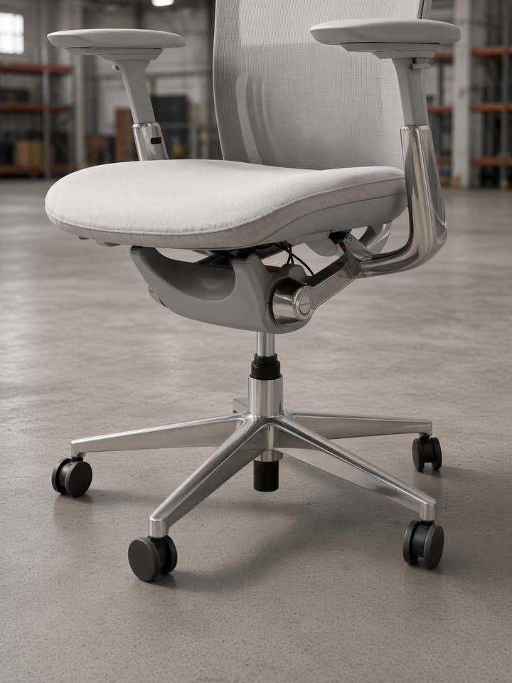 Haworth Zody Office Chair (Mesh Fog, Lumber Adjustment, Dual Posture)