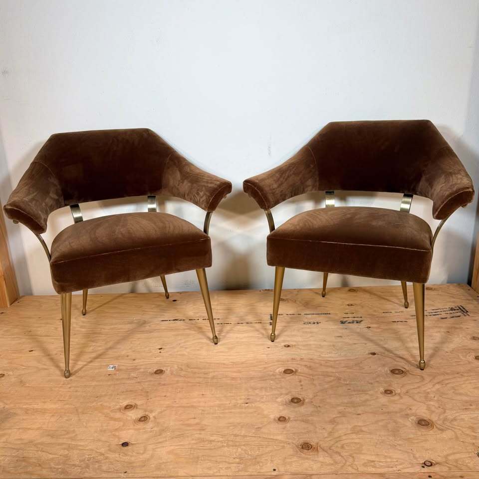 Caracole Louisette Living Room Accent Chair (Set of 2, Galway Burl)