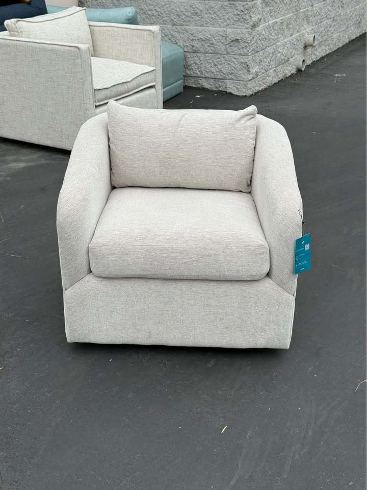 Joybird Amelia Swivel Chair (Merit Dove)