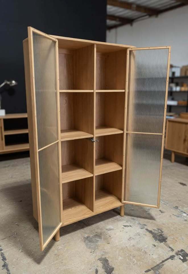 Sundays Showcase Cabinet (White Oak)