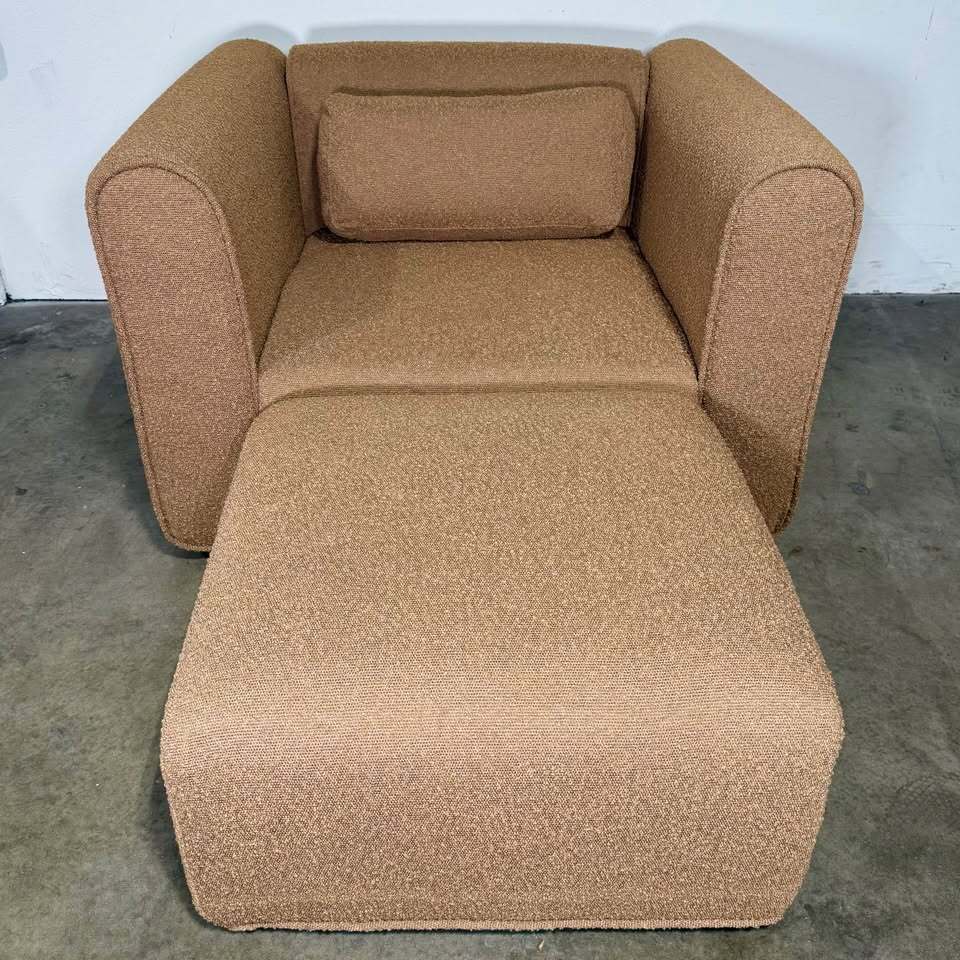 Koala Bangalow Armchair + Bangalow Ottoman (1-Seater, Sand Dune)