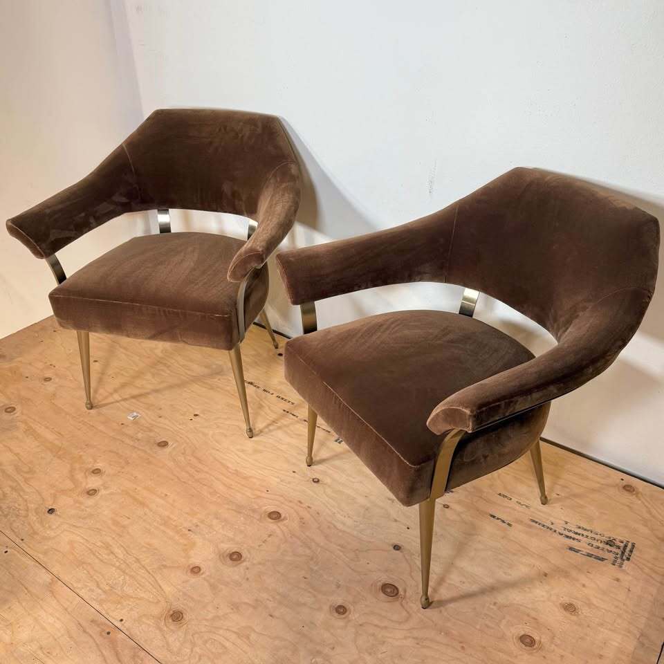 Caracole Louisette Living Room Accent Chair (Set of 2, Galway Burl)