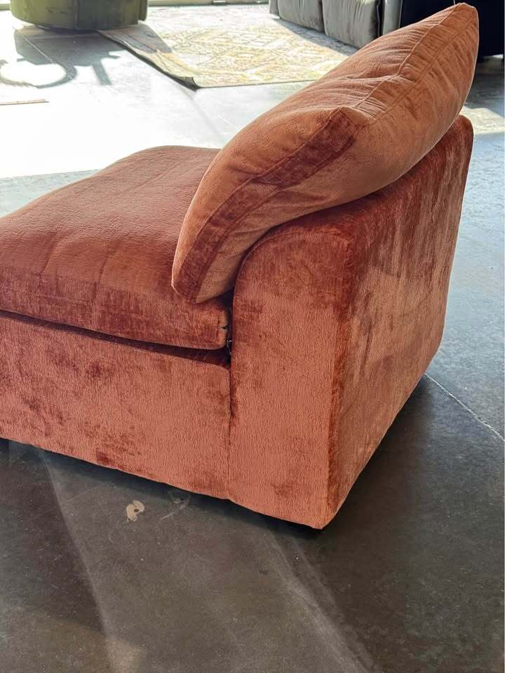 Joybird Bryant Petite Armless Chair (Terra Rose)