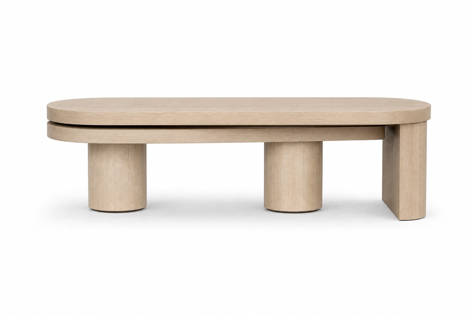 Joybird Light Oak Bria Swivel Coffee Table — $1,070 new, $495 today | Moveabl