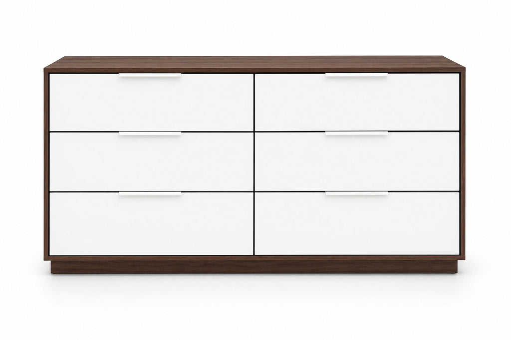 Walnut & White 6-Drawer Dresser — $1,695 new, $995 today | Moveabl