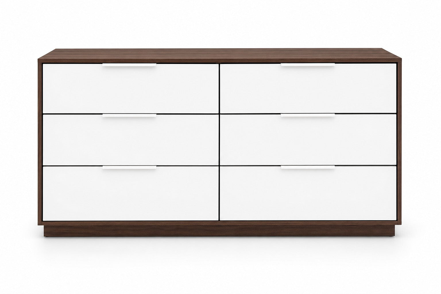 Walnut & White 6-Drawer Dresser — $1,695 new, $995 today | Moveabl