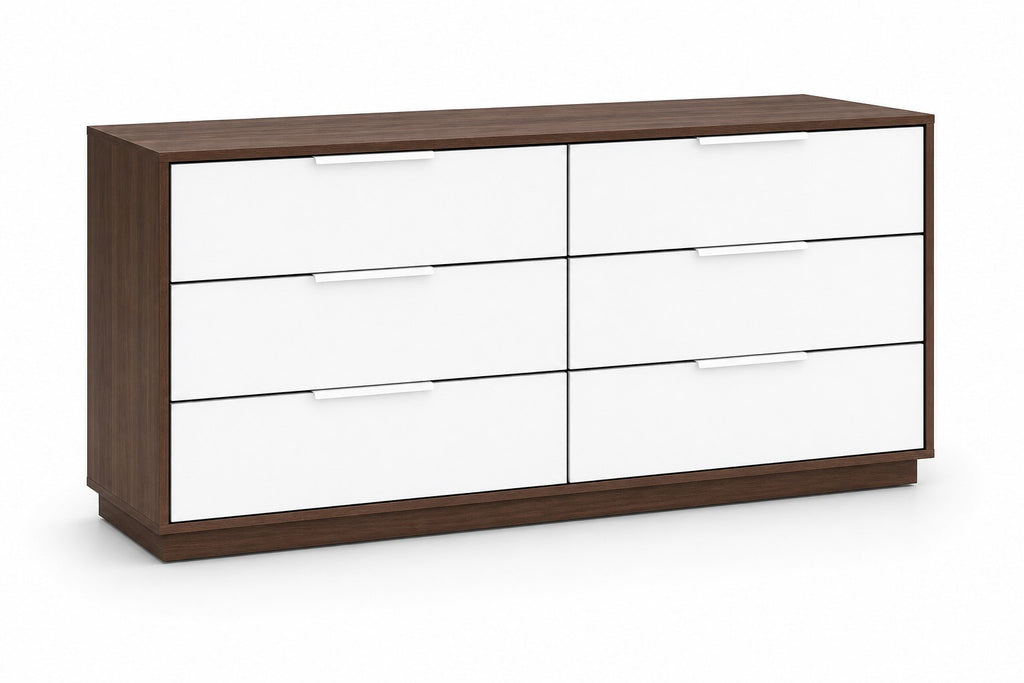 Walnut & White 6-Drawer Dresser — $1,695 new, $995 today | Moveabl