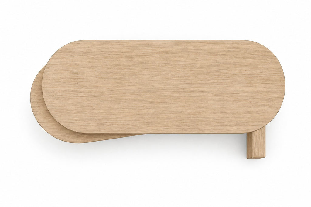 Joybird Light Oak Bria Swivel Coffee Table — $1,070 new, $495 today | Moveabl