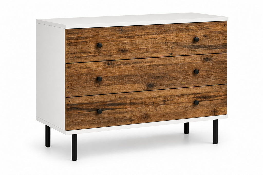 Rustic Wood & White 3-Drawer Dresser — $995 new, $550 today | Moveabl