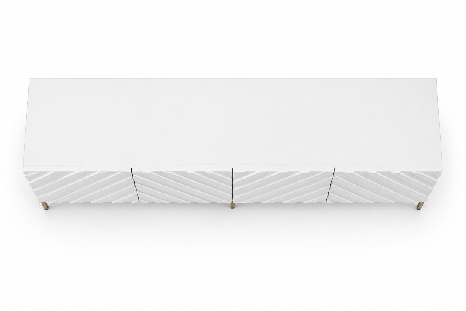 White Geometric Lacquer Console — $3,800 new, $1,250 today | Moveabl