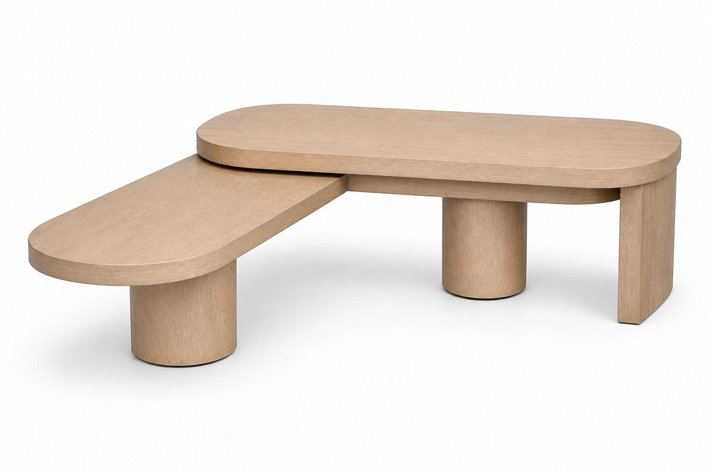 Joybird Light Oak Bria Swivel Coffee Table — $1,070 new, $495 today | Moveabl