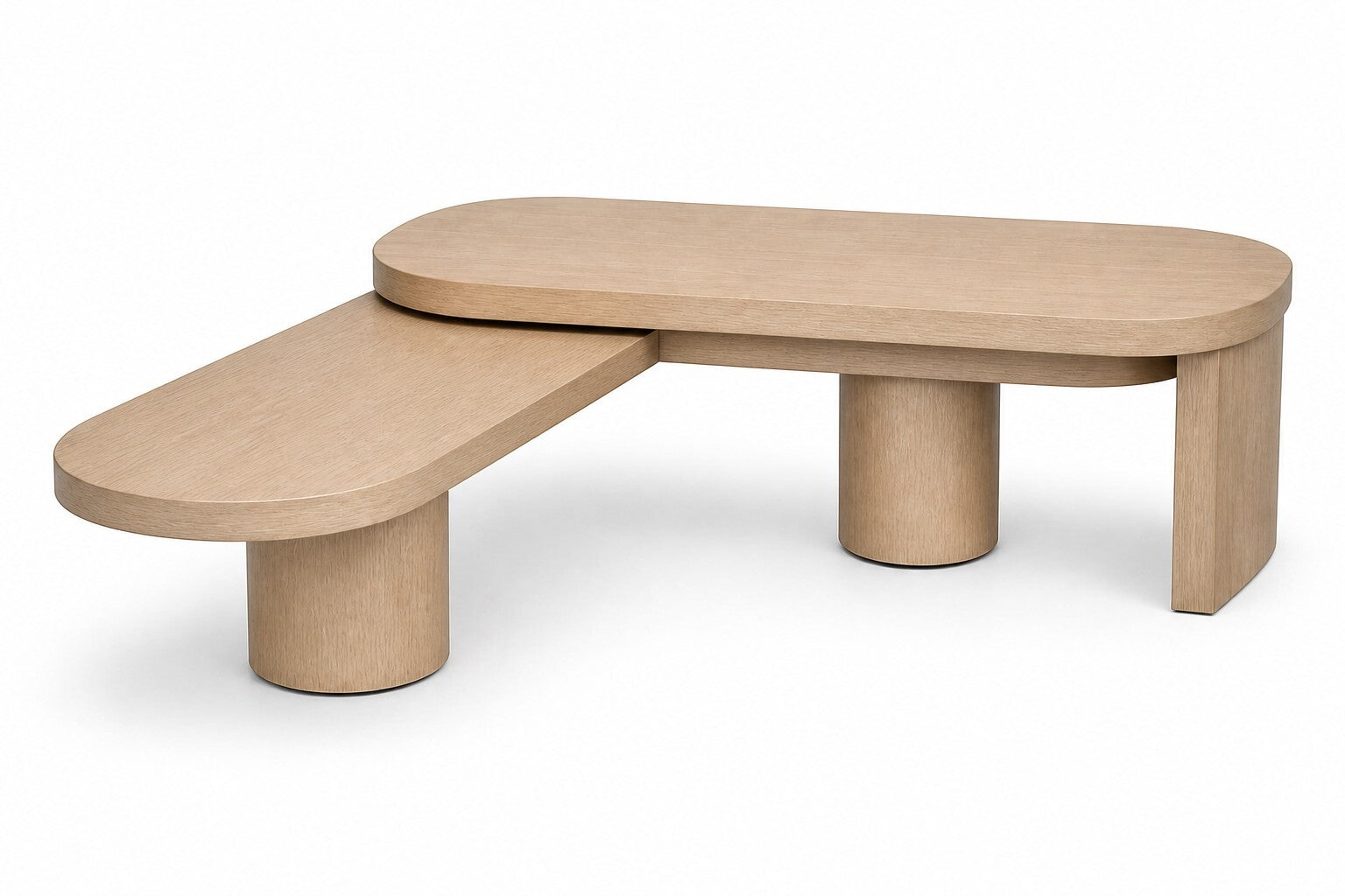 Joybird Light Oak Bria Swivel Coffee Table — $1,070 new, $495 today | Moveabl