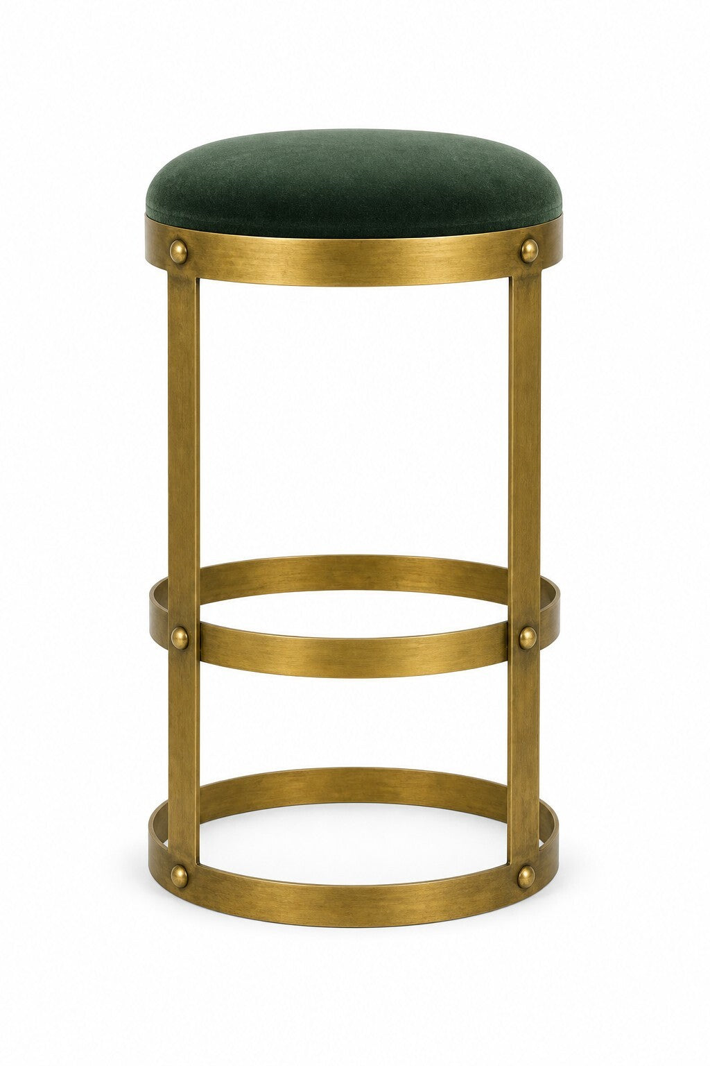 Emerald Velvet Sculptural Glam Bar Stools — $1,995 new, $500 today | Moveabl